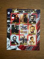 Rwanda blok Abraham Lincoln, Postzegels en Munten, Ophalen of Verzenden, Gestempeld