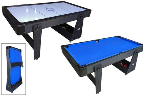 Airhockey/Pooltafel TopTable Twist 2-1 MaxMobile, Bleu-White, Sport en Fitness, Biljarten en Poolen, Nieuw, Pooltafel, Ophalen of Verzenden