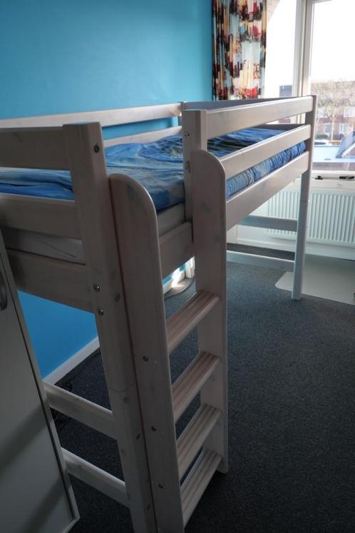 Flexa kinderbed halfhoog slaper, Kinderen en Baby's, Kinderkamer | Bedden, Gebruikt, 180 cm of meer, 85 tot 100 cm, Hoogslaper of Stapelbed