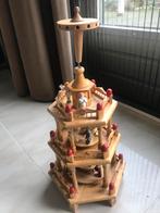 Diverse kerstspullen houten caroussel en kerststal, Ophalen of Verzenden