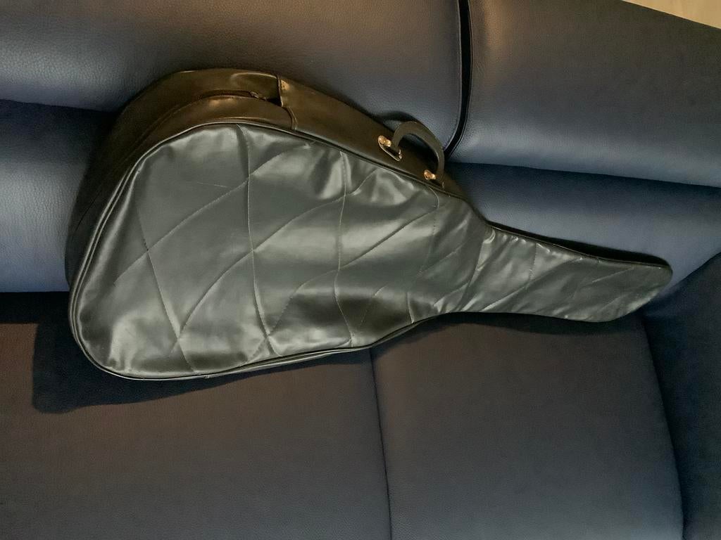 Vintage gitaarhoes - gewatteerd en ruitvormig gestikt, Muziek en Instrumenten, Behuizingen en Koffers, Ophalen of Verzenden, Gebruikt