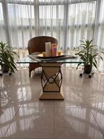 Glazen Salontafel met Stenen Voet, Antiek en Kunst, Ophalen