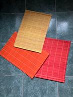 Nieuw/3x rieten placemat /rood geel oranje, Ophalen of Verzenden, Nieuw, Rechthoek, Binnen