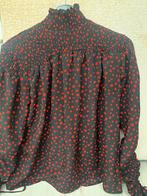 Leuke Zwarte blouse met rode sterren - Maat S, Zwart, Ophalen of Verzenden, Maat 36 (S), Loavies