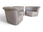 3 piece sofa leather suède grey Walter Knoll for Dreipunkt