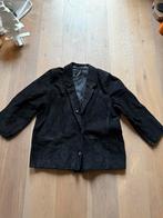 Vintage Blazer Jas - Maat 54/58 - Jaren 80, Zwart, Maat 46/48 (XL) of groter, Ophalen of Verzenden, Jasje