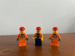 Lego minifig 3x bouwvakker / wegwerker, Kinderen en Baby's, Speelgoed | Duplo en Lego, Ophalen of Verzenden, Zo goed als nieuw
