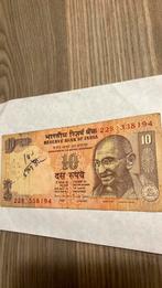 Bankbiljet 10 Rupees India, Postzegels en Munten, Ophalen, Zuid-Azië