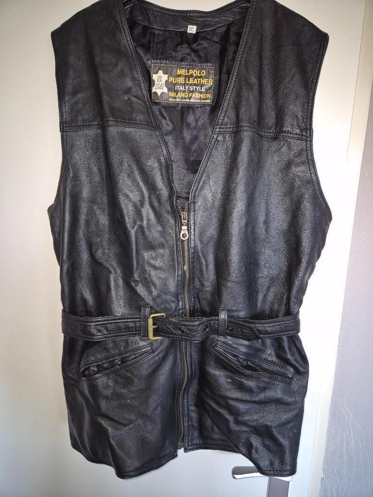 Nieuwe echt leren bodywarmer / hes XXL, Kleding | Dames, Bodywarmers, Nieuw, Maat 46/48 (XL) of groter, Zwart, Ophalen of Verzenden
