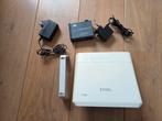Model Zyxel T50 + glasvezel converter, Ophalen, Zo goed als nieuw, Router met modem, Zyxel T50