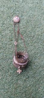 Antieke metalen wierookbrander met kruisjes, Ophalen of Verzenden