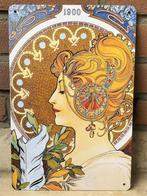 ALPHONSE MUCHA Jugendstil Dame 1900 kunst Wandbord Poster, Verzenden