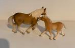 Schleich haflinger met veulen, Ophalen of Verzenden, Zo goed als nieuw, Paard, Beeldje of Figuurtje