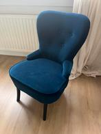 Ikea Remsta fauteuil djuparp donker groenblauw, Huis en Inrichting, Fauteuils, Ophalen, Minder dan 75 cm, Hout, Zo goed als nieuw