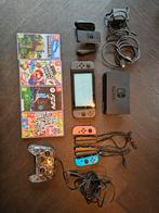 Nintendo Switch incl. 4 of 5 Controllers, 4 Games & Case, 3 spelers of meer, Ophalen of Verzenden, Zo goed als nieuw, Vanaf 7 jaar
