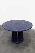SALE! Eclectische blauw ronde eettafel Memphis 120 marmer, Huis en Inrichting, Tafels | Eettafels, Ophalen, Gebruikt, Rond, X