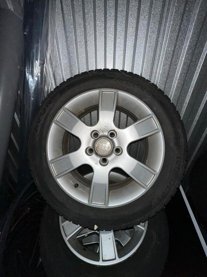 Audi A3 Winterbanden met Velgen, Auto-onderdelen, Banden en Velgen, Banden en Velgen, Winterbanden, 16 inch, 205 mm, Personenwagen