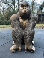 Gorilla aap antiekgoud beeld tuin huis dierentuin, Tuin en Terras, Ophalen, Nieuw, Kunststof, Dierenbeeld