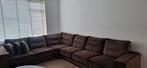 Hoekbank velours 270x345 cm | Met bon & garantie, Ophalen of Verzenden, Zo goed als nieuw, Stof