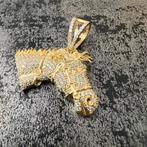 14k gouden hanger paard kop nieuw, Sieraden, Tassen en Uiterlijk, Kettinghangers, Ophalen of Verzenden, Nieuw, Goud, Kruis of Symbool