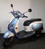 Blauw/witte Sym Fiddle III bromscooter, Ophalen, Gebruikt, Benzine, Fiddle