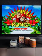 Nintendo Donkey Konga Bongos + spel in doos, Spelcomputers en Games, Games | Nintendo GameCube, 3 spelers of meer, Ophalen of Verzenden