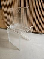 Retro vintage bijzettafels en krantenbak jaren 70, plexiglas, Huis en Inrichting, Tafels | Salontafels, Ophalen, Minder dan 50 cm