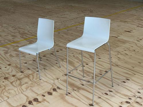 Pedrali Kuadra Stoel / barkruk, Huis en Inrichting, Stoelen, Gebruikt, Vijf, Zes of meer stoelen, Kunststof, Metaal, Wit, Ophalen