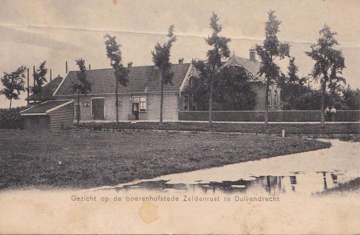 Duivendrecht bij Amsterdam Oost Boerenhofstede Zeldenrust, Verzamelen, Ansichtkaarten | Nederland, Ongelopen, Noord-Holland, Voor 1920