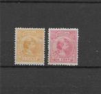 Nederland 1891, NVPH 34 & 37, Ongebruikt., Postzegels en Munten, Postzegels | Nederland, Verzenden, T/m 1940, Postfris