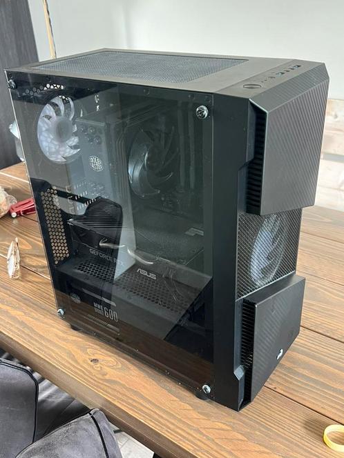 Game pc met veel accessoires, Computers en Software, Desktop Pc's, Zo goed als nieuw, SSD, Met videokaart, Met monitor, Ophalen