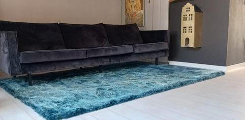 Hoogpolig fluffy zacht Brinker 280x180 Blauw turquoise, Huis en Inrichting, Stoffering | Tapijten en Kleden, Zo goed als nieuw