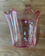 Vaas handgeblazen glas met pontil roze Murano? Bloemvorm, Antiek en Kunst, Antiek | Glas en Kristal, Ophalen of Verzenden