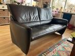 Bruin leren bankstel + 2 stoelen - Design Christopher Giraud, Huis en Inrichting, Banken | Bankstellen, Ophalen, Gebruikt, Design