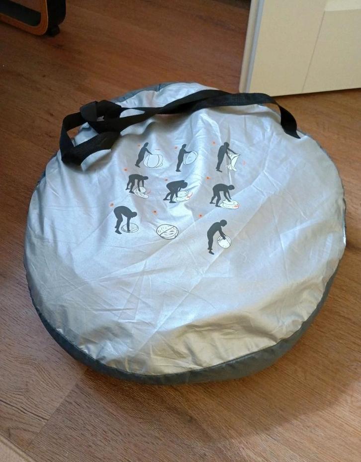 Deryan Peuter Luxe Campingbedje Zilver, Caravans en Kamperen, Tenten, tot en met 2, Zo goed als nieuw, Ophalen of Verzenden