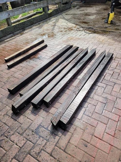 hardhouten palen, Tuin en Terras, Palen, Balken en Planken, Gebruikt, Palen, 180 tot 250 cm, Hardhout, Ophalen