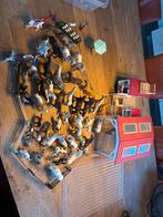 Grote Paarden Set Schleich met Stallen & Hekwerk - 60+ stuks, Ophalen of Verzenden, Gebruikt
