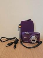 Nikon Coolpix S3100 Compact Camera paars compleet werkend, Audio, Tv en Foto, Fotocamera's Digitaal, Ophalen of Verzenden, Gebruikt