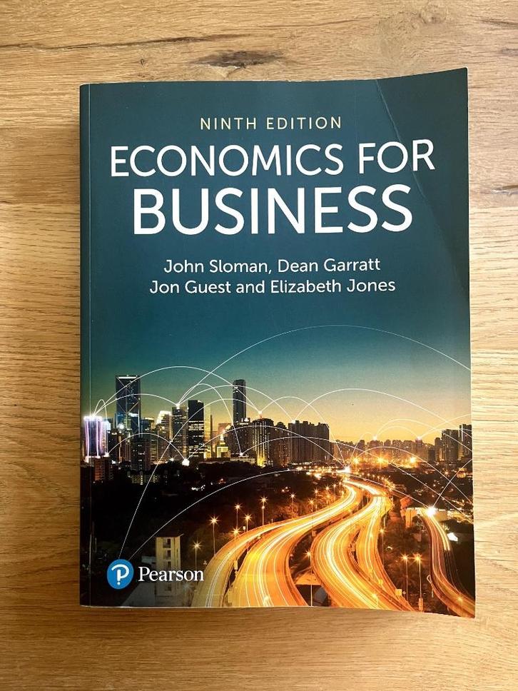 economics for business ninth editions, Boeken, Studieboeken en Cursussen, Zo goed als nieuw, HBO, Ophalen of Verzenden