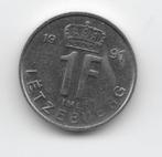 Luxemburg 1 franc 1991 KM# 63, Postzegels en Munten, Munten | Europa | Niet-Euromunten, Verzenden, Overige landen, Losse munt