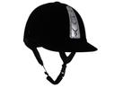 Zwarte fluwelen Horka Hawk cap met strass maat 57, Dieren en Toebehoren, Paardrijkleding, Dames, Dressuur, Nieuw, Ophalen of Verzenden