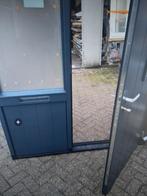 Hardhout kozijn met achter deur, Ophalen, 120 cm of meer, Nieuw, Buitendeur