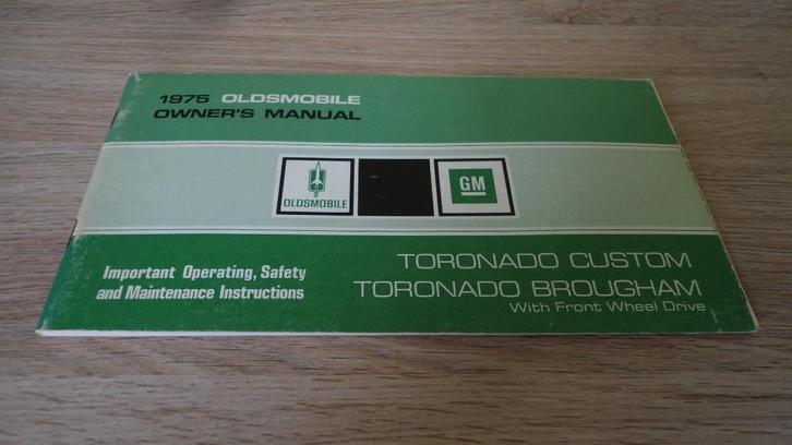 1975 Oldsmobile Toronado. First edition, Owner's Manual., Auto diversen, Handleidingen en Instructieboekjes, Verzenden