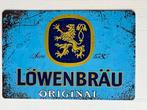 Löwenbräu Reclamebord metaal 30 bij 20, Ophalen of Verzenden, Reclamebord