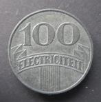 100 Electriciteit ND (1942) Woerden WW2, Verzenden, Koningin Wilhelmina, 1 gulden, Losse munt