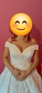 Zalmroze zwangerschapstrouwjurk, Kleding | Dames, Trouwkleding en Trouwaccessoires, Ophalen of Verzenden, Gedragen, Roze, Trouwjurk