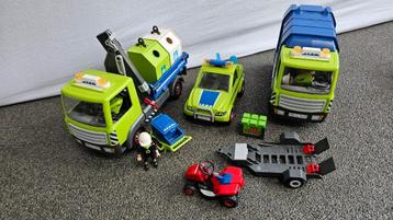 Playmobil Vuilniswagen en Glascontainer 6109 - 6110 - 6111 beschikbaar voor biedingen