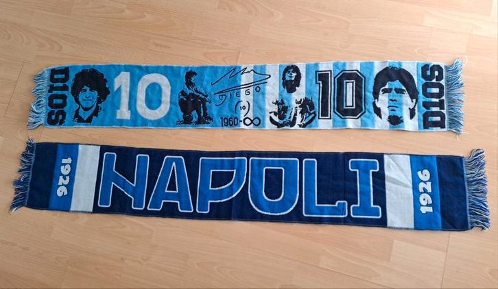 Diego Maradona & Napoli Sjaals, Verzamelen, Sportartikelen en Voetbal, Gebruikt, Vaantje of Sjaal, Buitenlandse clubs, Ophalen of Verzenden