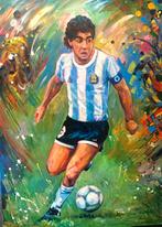 Alex L- Maradona- Handgeschilderd (100%)- Origineel, Ophalen of Verzenden