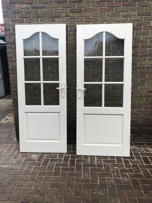 2x links draaiende binnendeur, Doe-het-zelf en Verbouw, Deuren en Horren, Zo goed als nieuw, Binnendeur, 200 tot 215 cm, 80 tot 100 cm